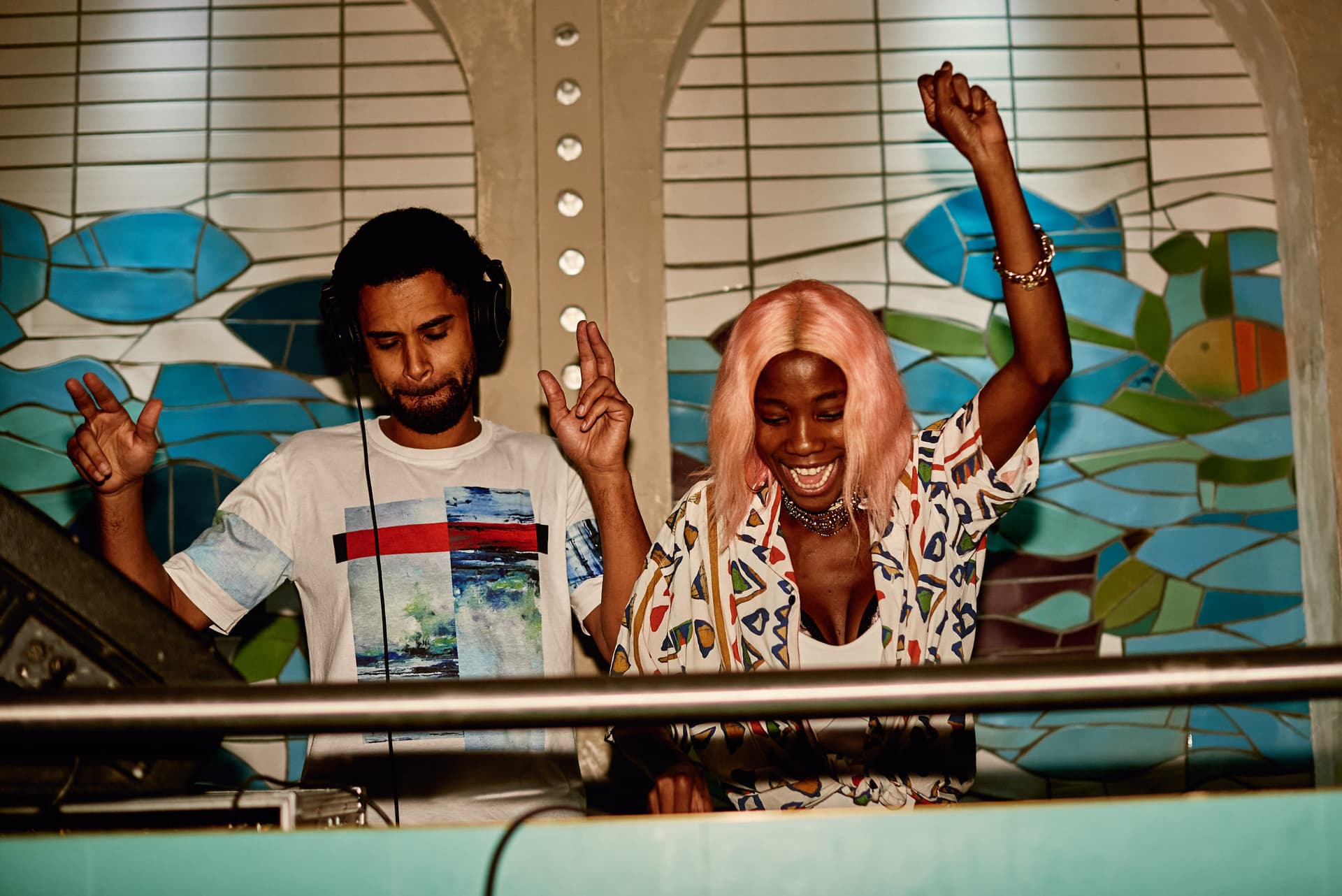 Walter Griot and Ukai behind the decks